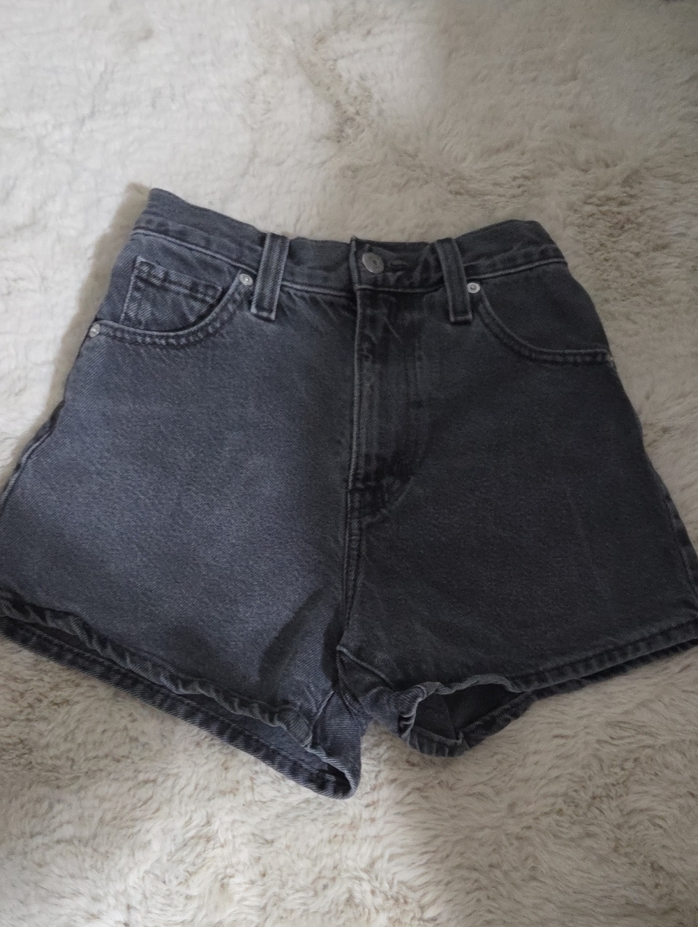 Black Levis Jean Shorts